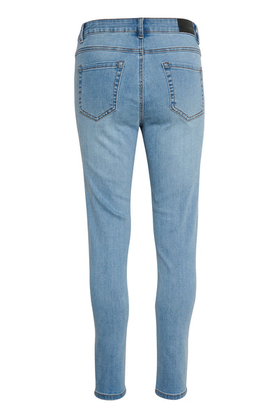 KAsinem HW 7/8 Jeans Light Blue Washed Denim - 10506130 Thumbnail