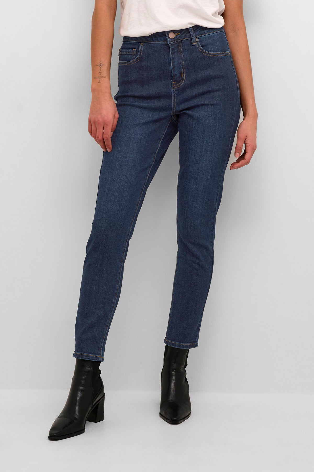 KAsinem HW 7/8 Jeans Dark Blue Denim - 10506130