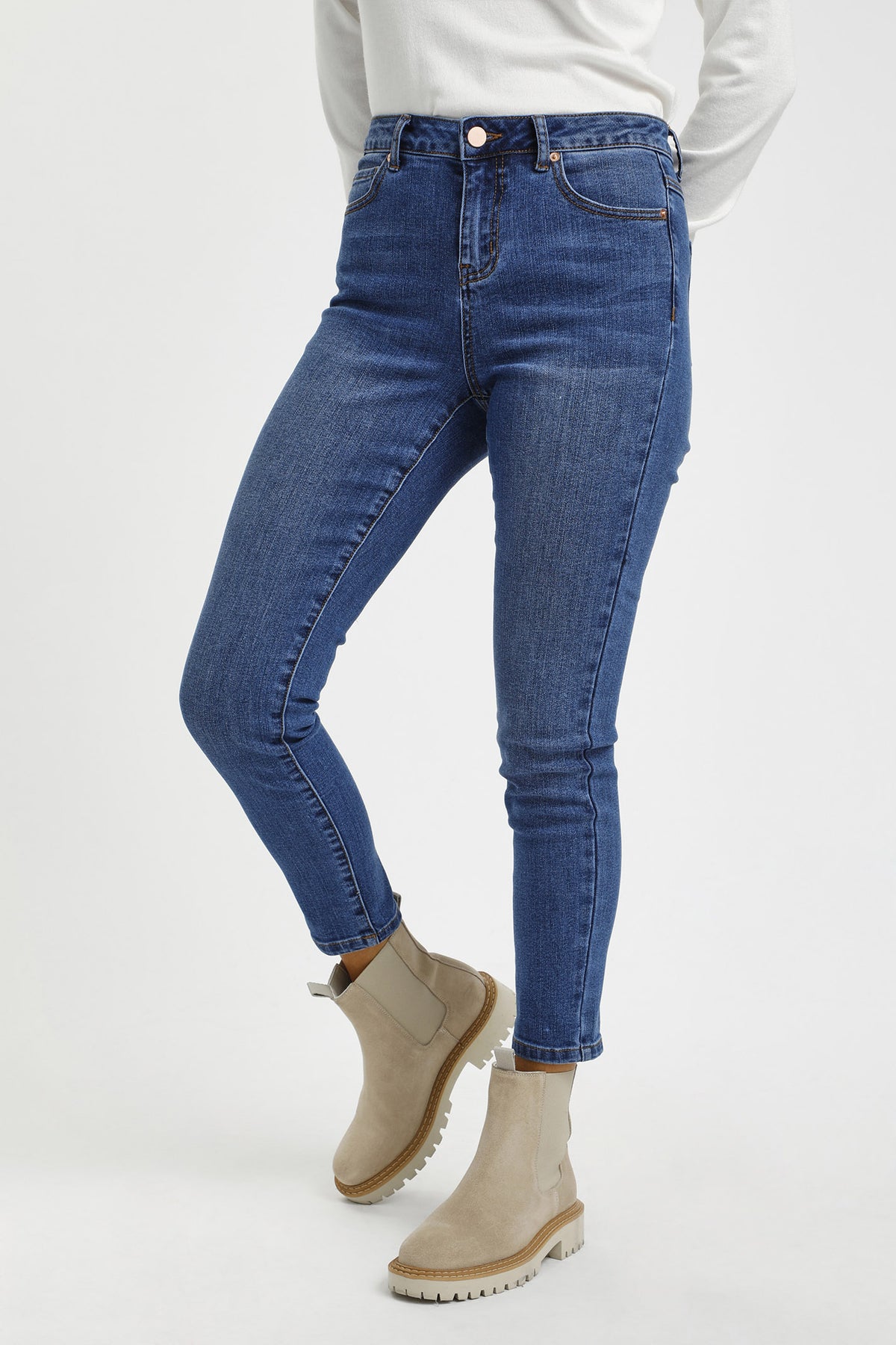 KAsinem HW 7/8 Jeans Medium Blue Denim - 10506130