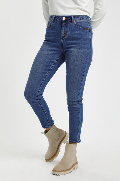 KAsinem HW 7/8 Jeans Medium Blue Denim - 10506130 Thumbnail