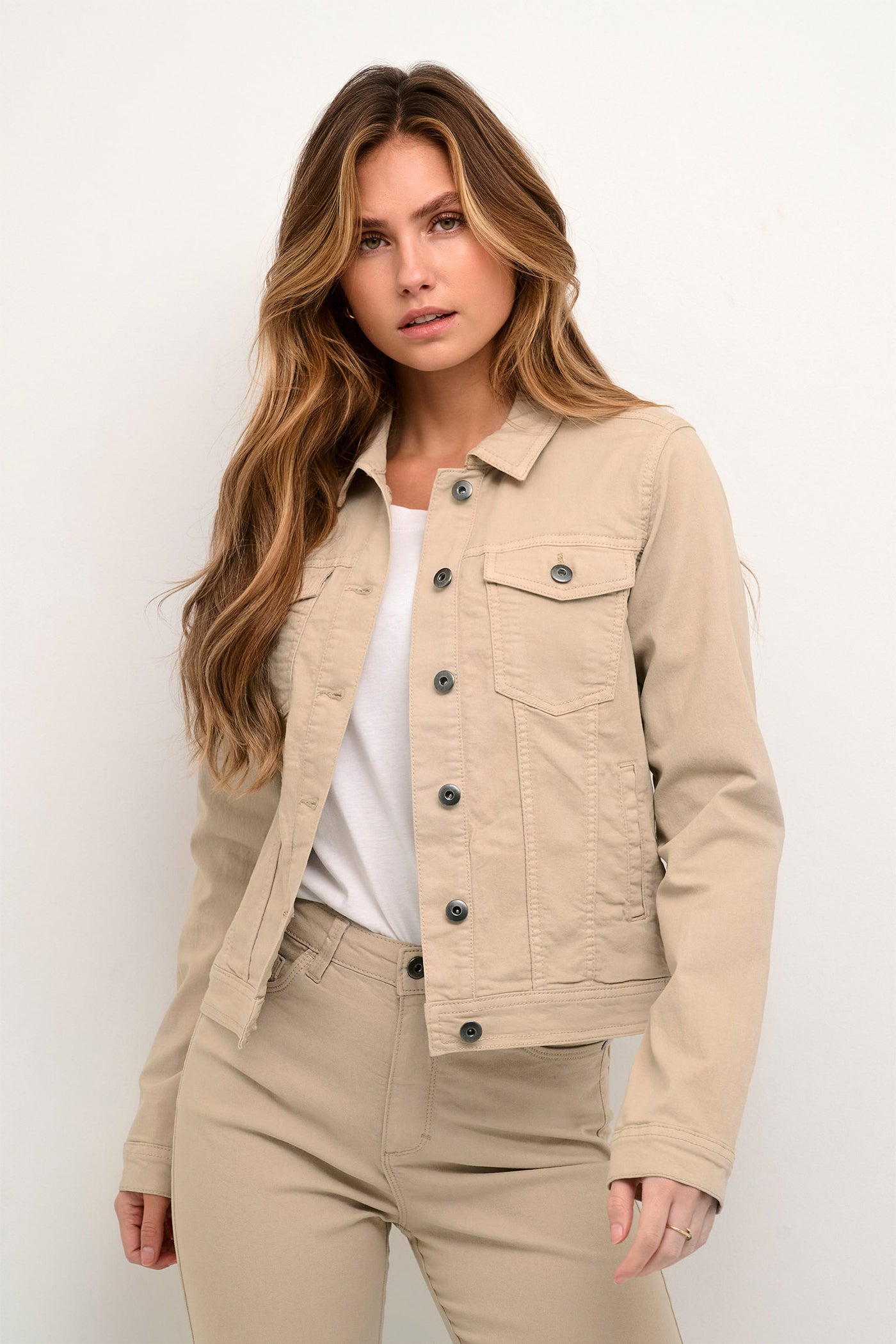 KAzelina Denim Jacket Feather Gray