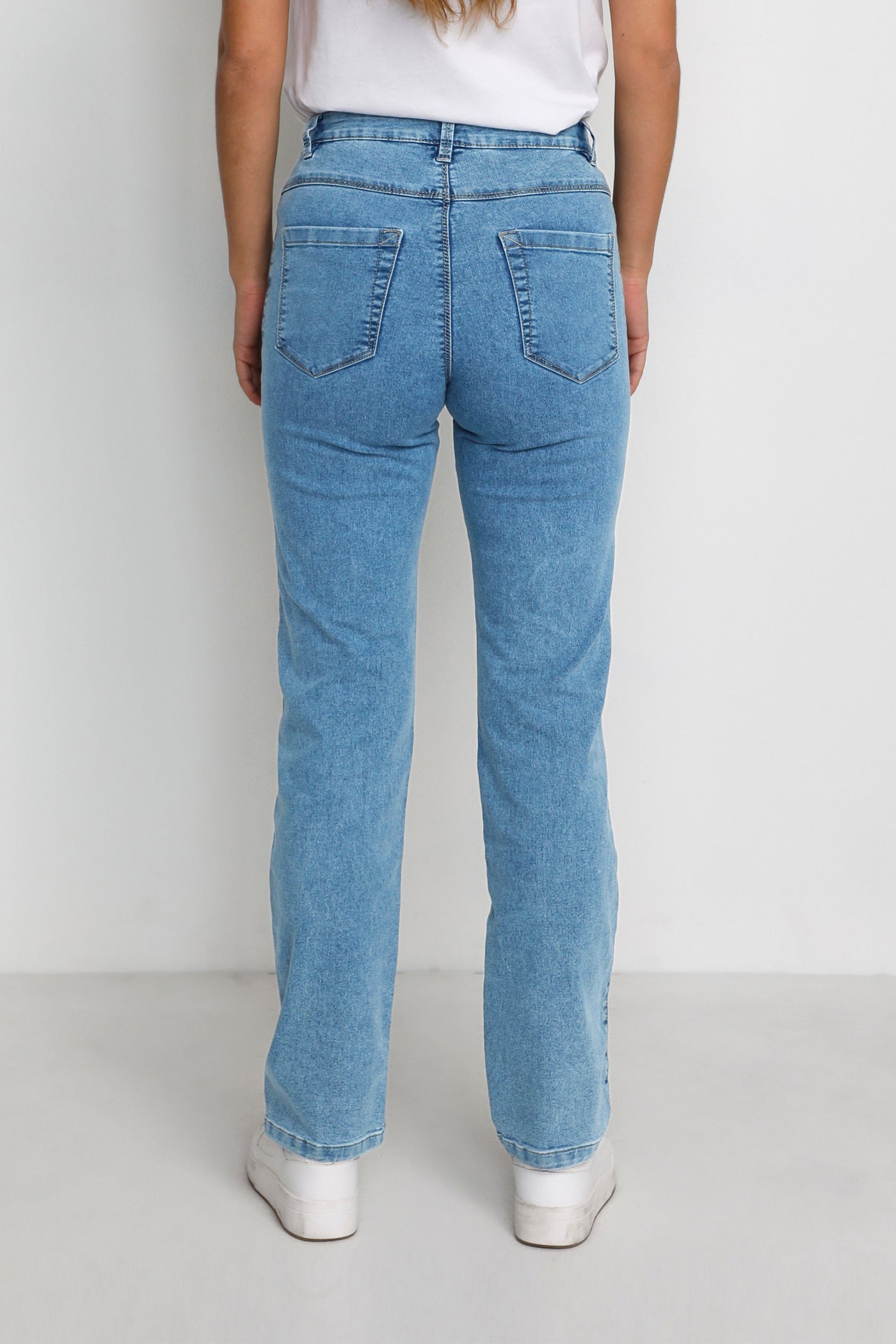KAvicky Straight Jeans Light Blue Washed Denim - 10506530