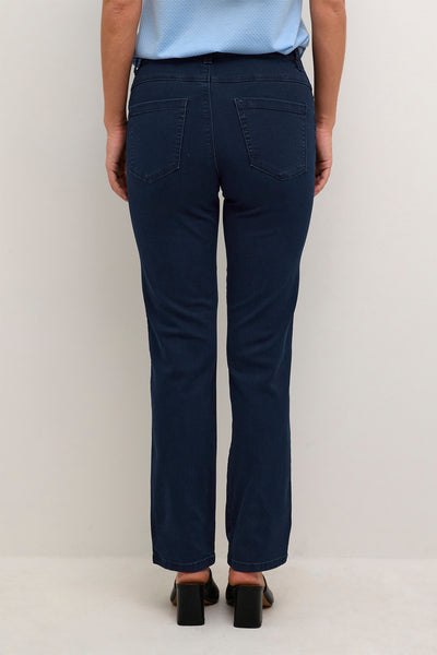 KAvicky Straight Jeans Dark Blue Denim - 10506530 Thumbnail