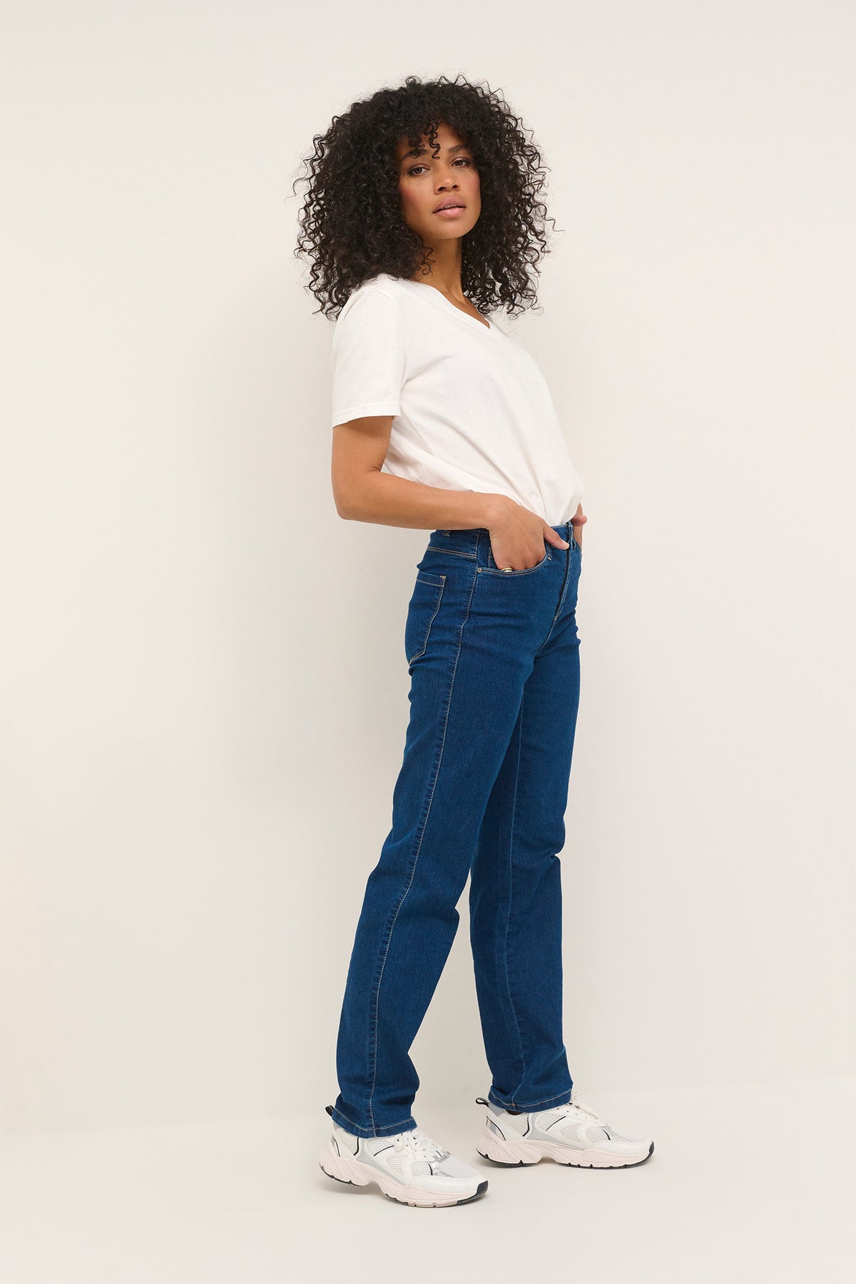 KAvicky Straight Jeans Medium Blue Washed Denim - 10506530