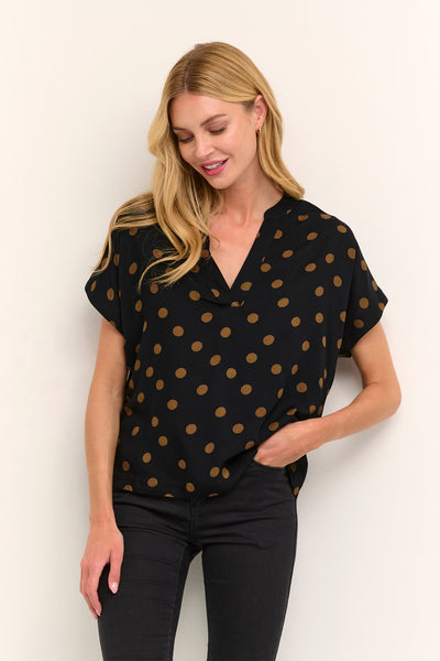 KAano Blouse Black With Mustang Dot Thumbnail