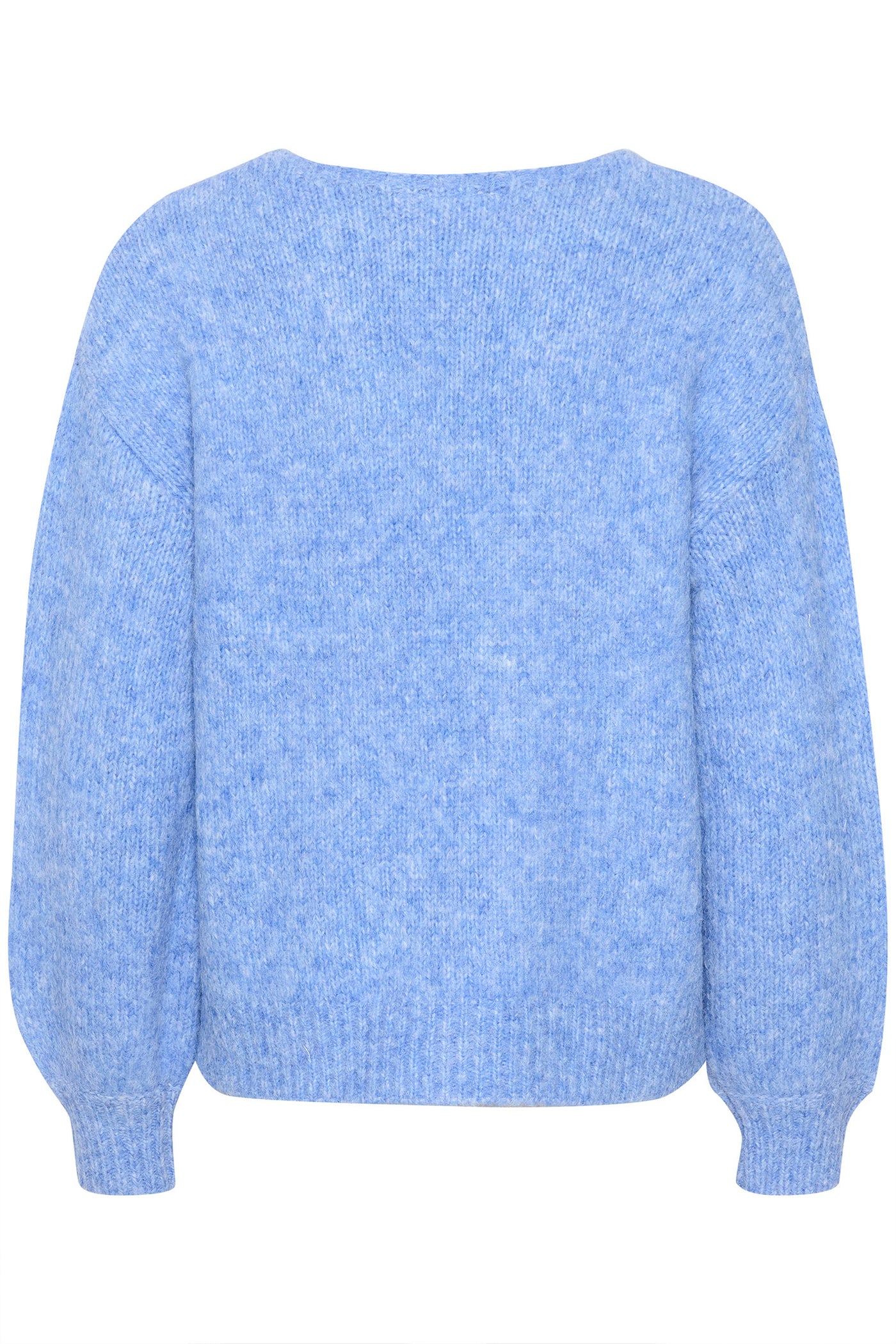 KAsarla V-Neck Pullover Cornflower Blue Melange - 10506829