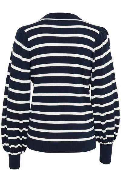 KAmala Stripe Knit Pullover Midnight Marine / Chalk stripe - 10506891 Thumbnail
