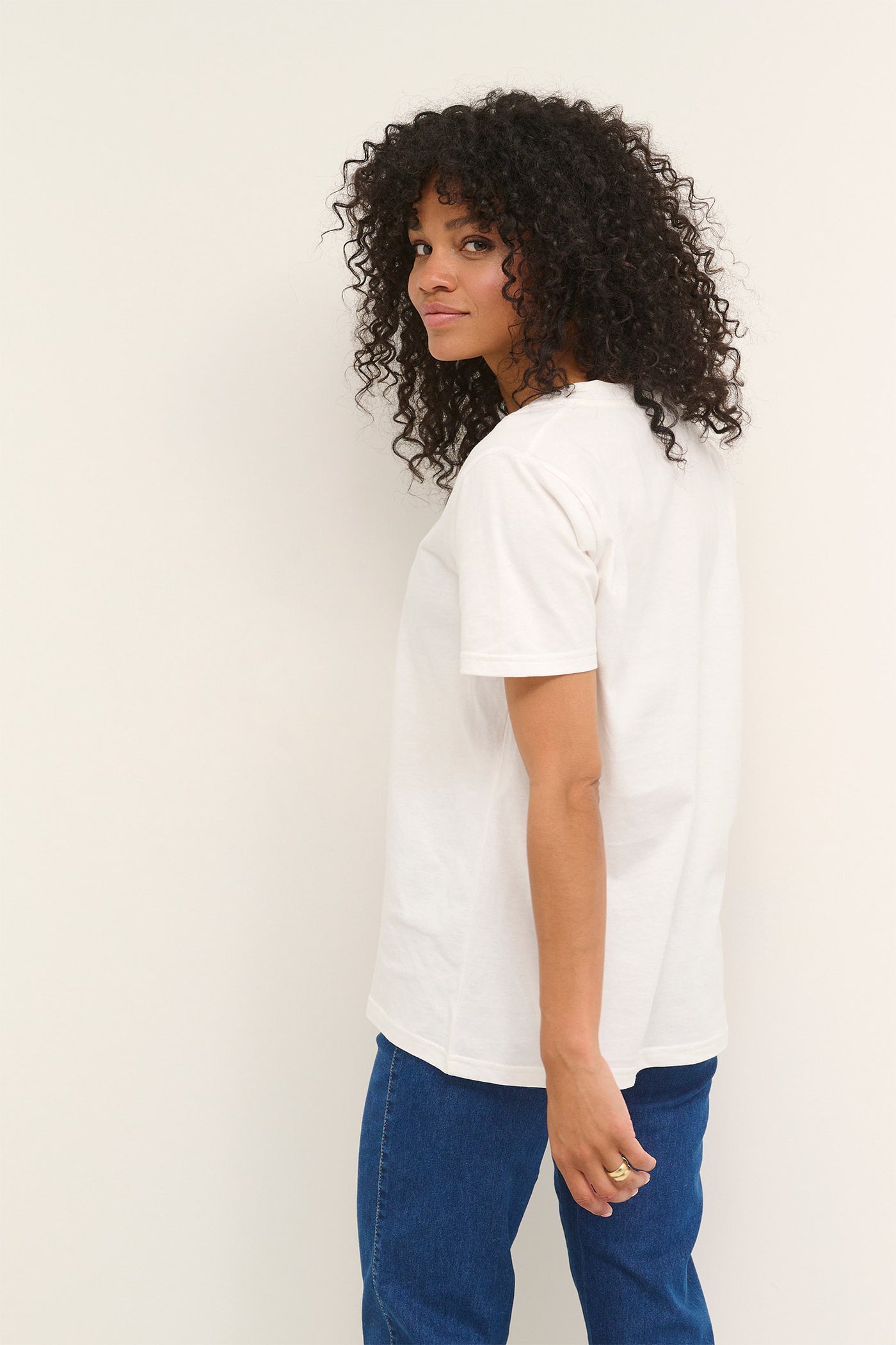 KAmarin V-Neck T-Shirt Optical White - 10507170