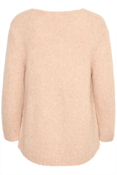 KAalioma 3/4 sl Pullover Smoke Gray Melange - 10507652 Thumbnail