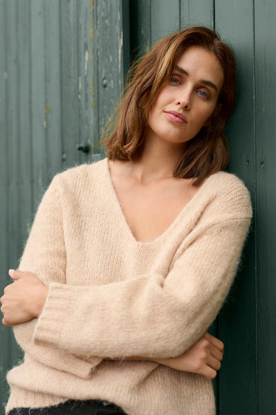KAalioma 3/4 sl Pullover Smoke Gray Melange - 10507652 Thumbnail