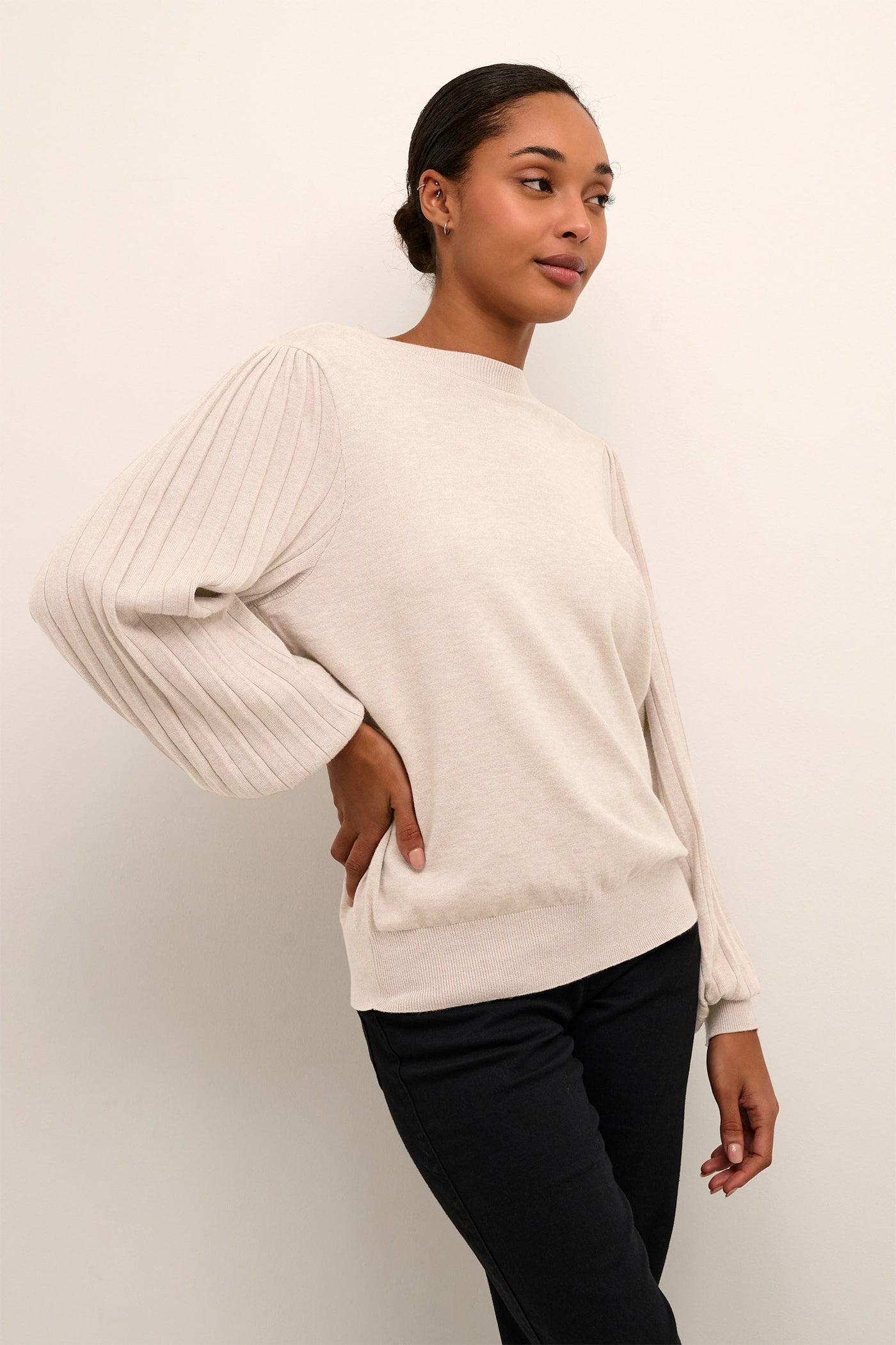 KAlone Knit Pullover Classic Sand Melange - 10507905
