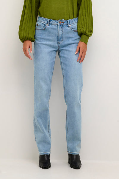 KAsinem Straight Jeans Light Blue Washed Denim - 10508384 Thumbnail