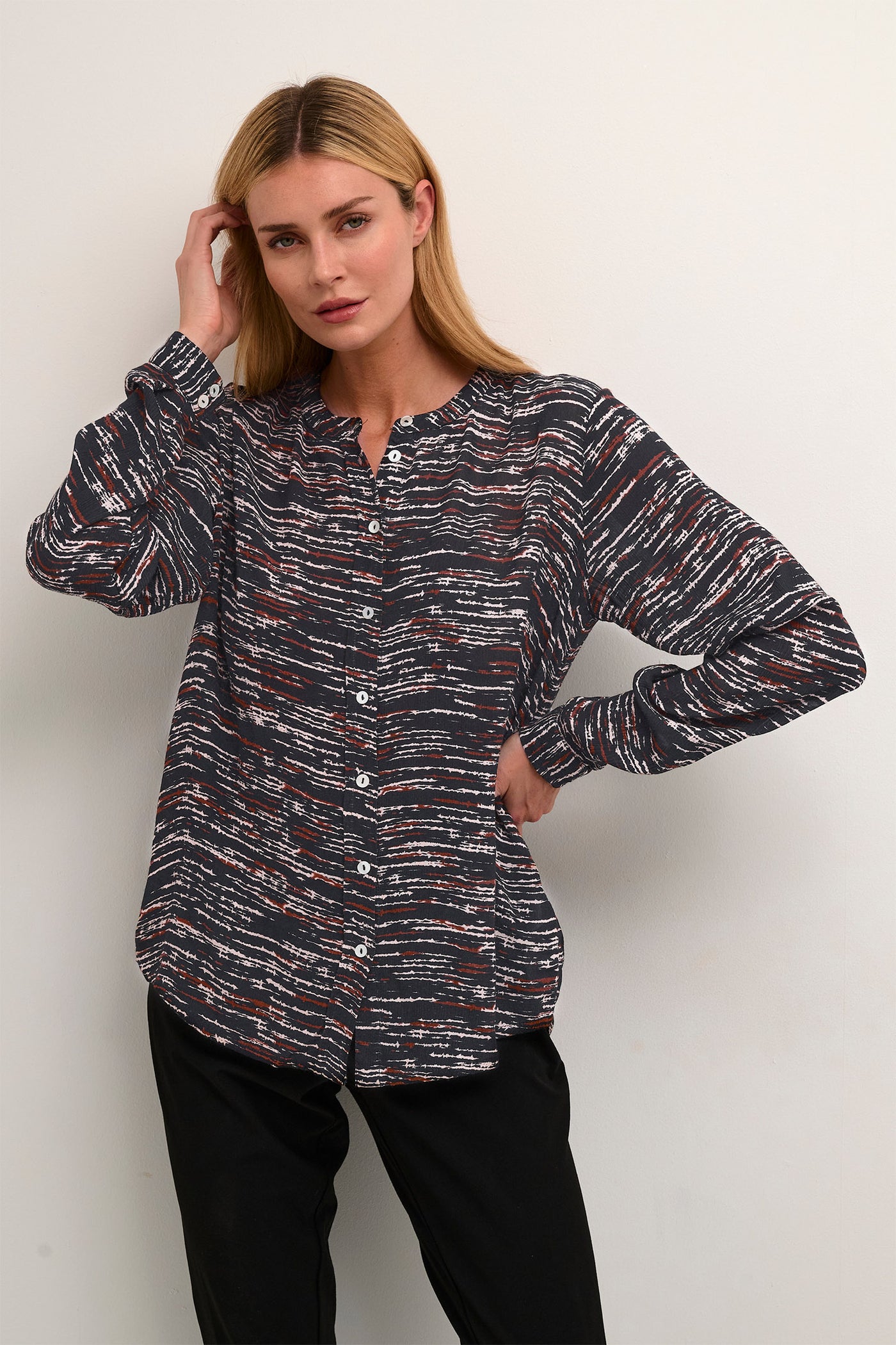 KAdaria PPP Shirt Black Irregular Lines - 10551777