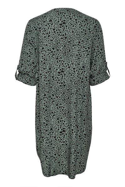 KAmarana Shirt Dress Balsam Green/Black Leo - 10551803 Thumbnail