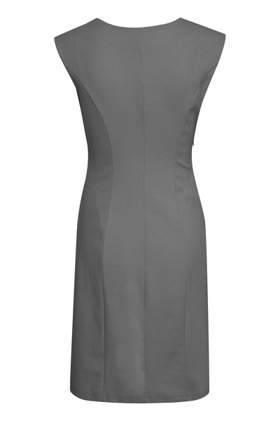 India Round-Neck Dress Dark grey melange - 501002 Thumbnail