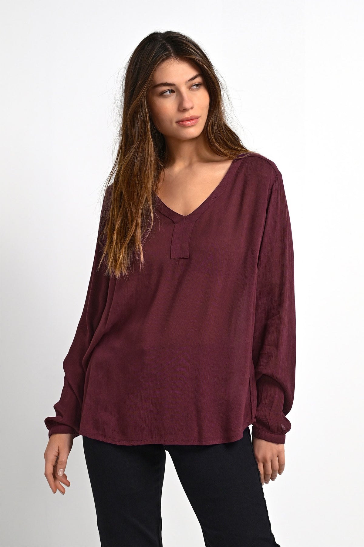 Amber Blouse LS Dark Jewel - 501032