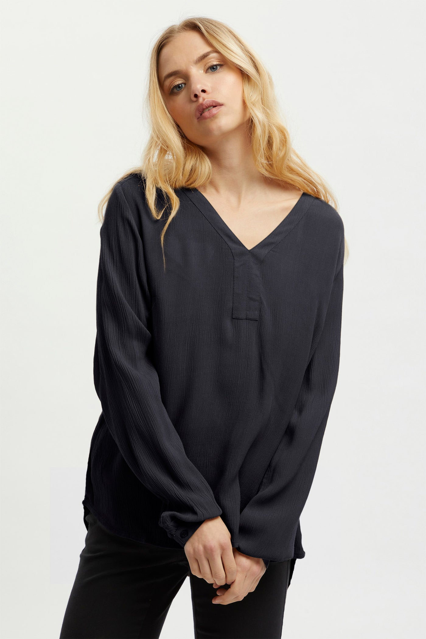 Amber Blouse LS Midnight Marine - 501032