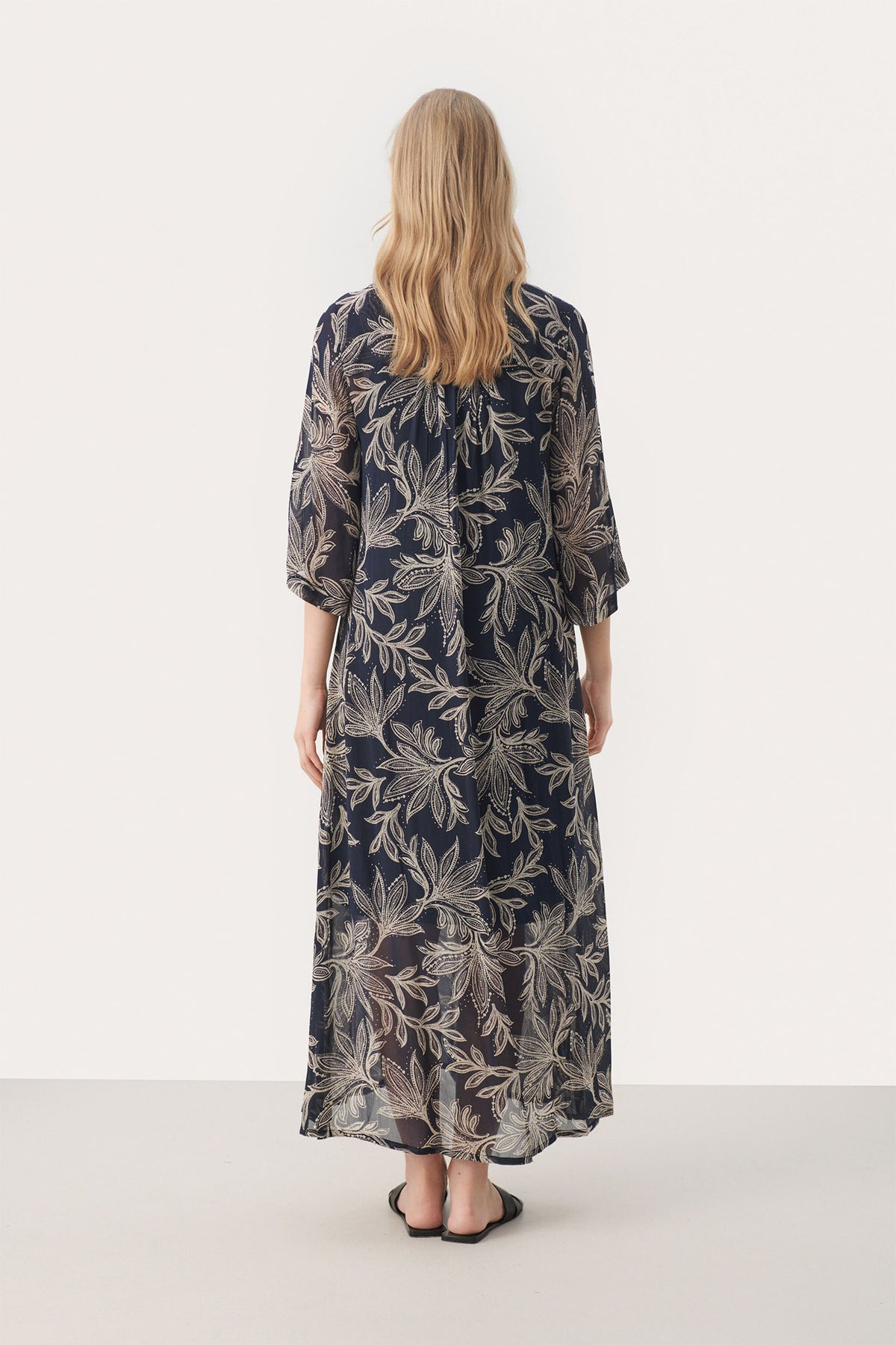 BeritPW DR Dark Navy Delicate Leaf - 30307831