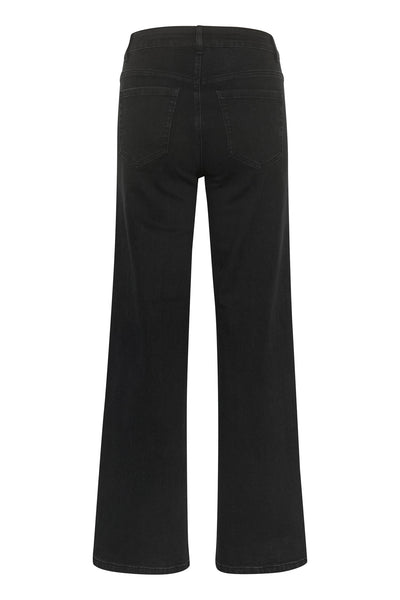 KAkarla HW Flared Jeans Black deep - 10507619 Thumbnail