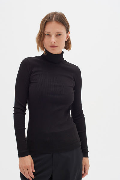 DagnaIW Rollneck LS Black - 30108789 Thumbnail
