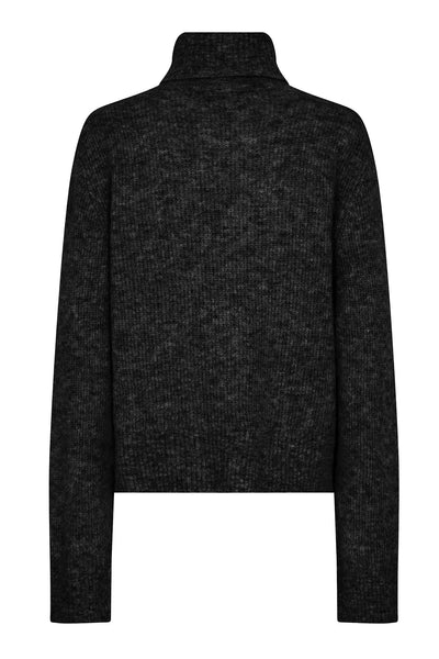 MMAidy Thora Rollneck Knit Black - 153910 Thumbnail