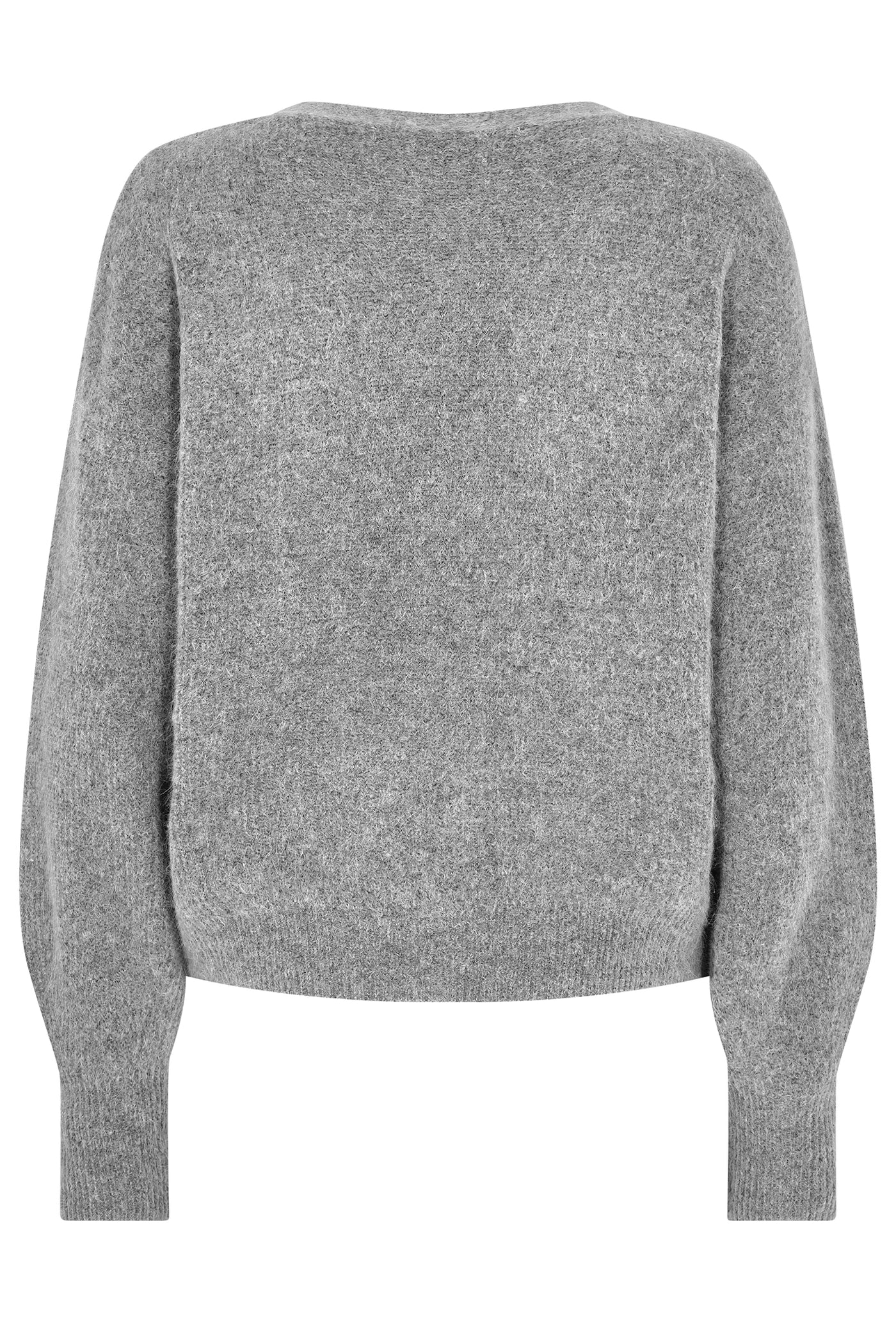 MMThora V-Neck Knit Cardigan Grey Melange - 156830