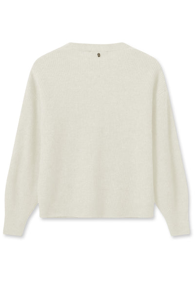 MMThora V-Neck Knit Cardigan ECRU - 156830 Thumbnail