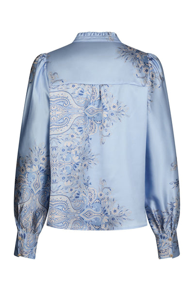 Massima Paisley Border Light Blue - 160960 Thumbnail