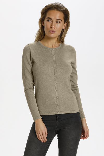 A8661, MilaSZ R-Neck Cardigan Atmos Melange - 30500005 Thumbnail