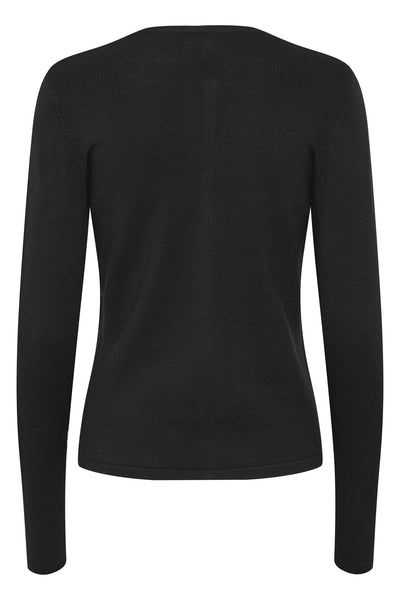A8661, MilaSZ R-Neck Cardigan Black - 30500005 Thumbnail