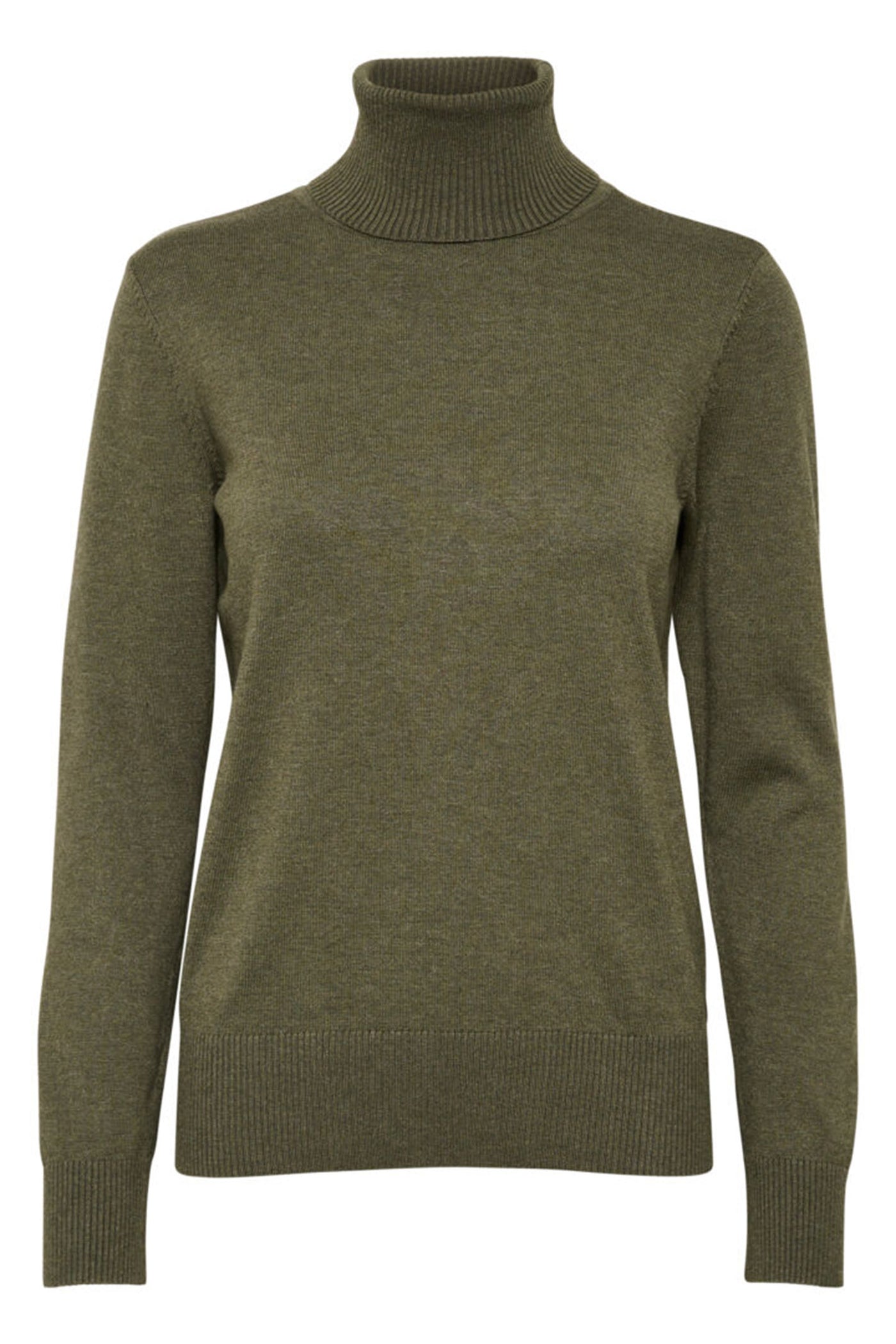 J2046, MilaSZ Rollneck Pullove Army Green Melange - 30500018