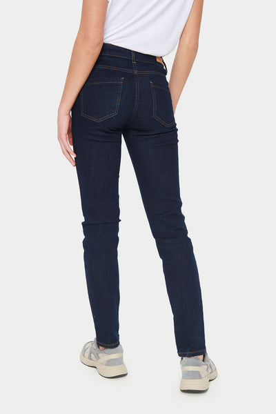 MollySZ MW Slim Jeans Dark Blue Denim - 30510050 Thumbnail