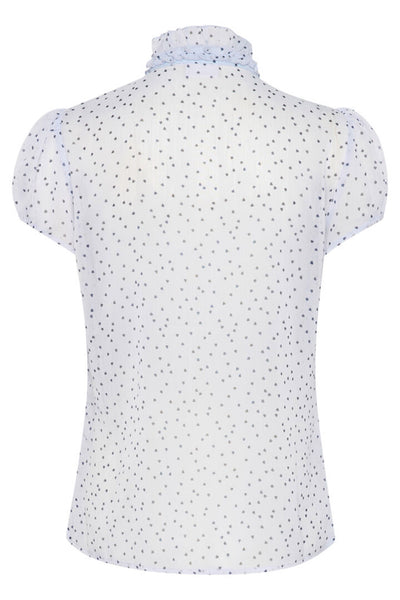 LiljaSZ Crinkle SS Shirt Heather NightSky Harts - 30512464 Thumbnail