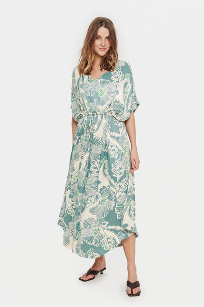 VaukaSZ Maxi Dress Sagebrush G. Big Soft Flower - 30512711 Thumbnail