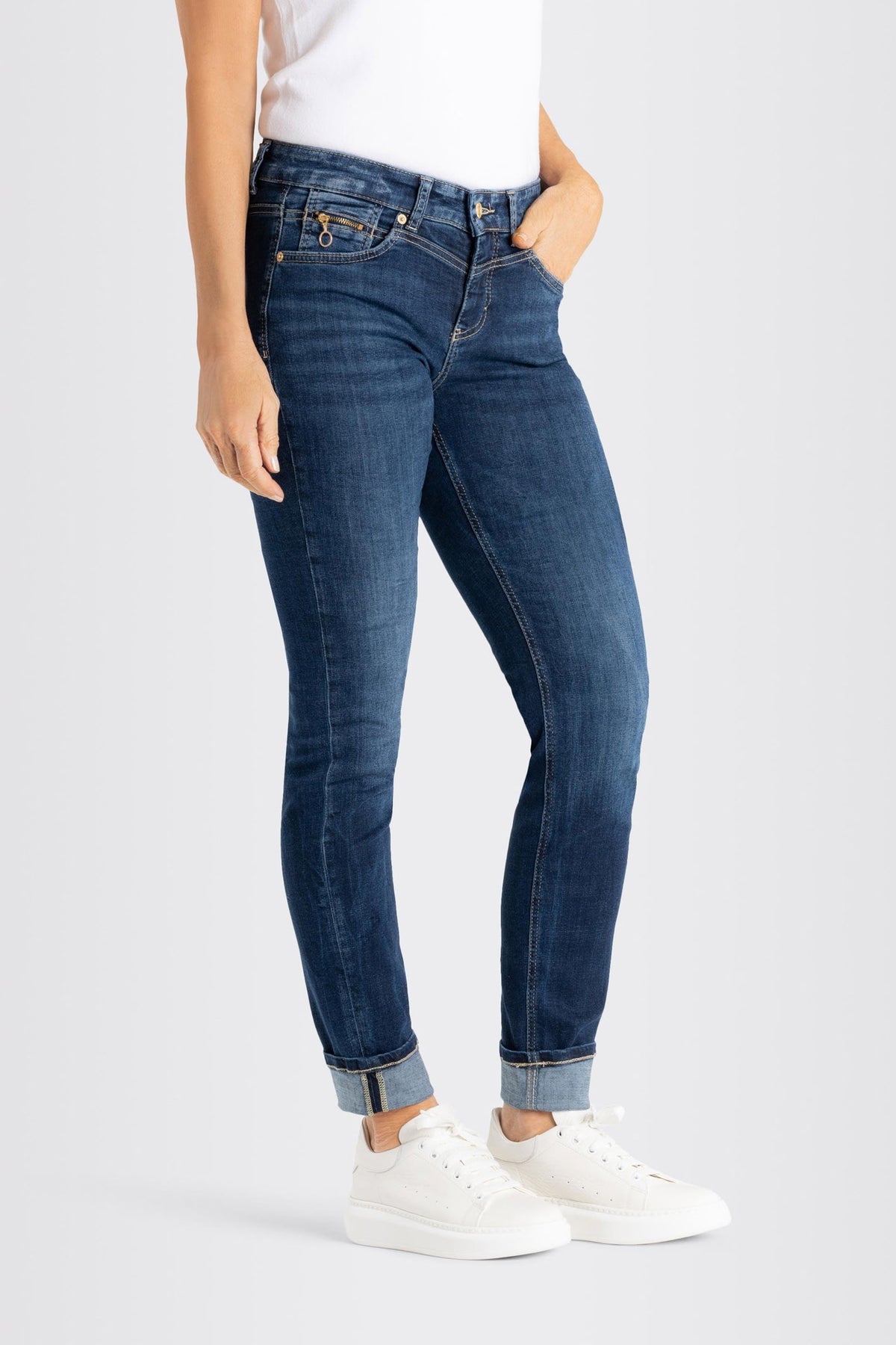 RICH SLIM D671-dark blue net wash - 5748/90 0389L