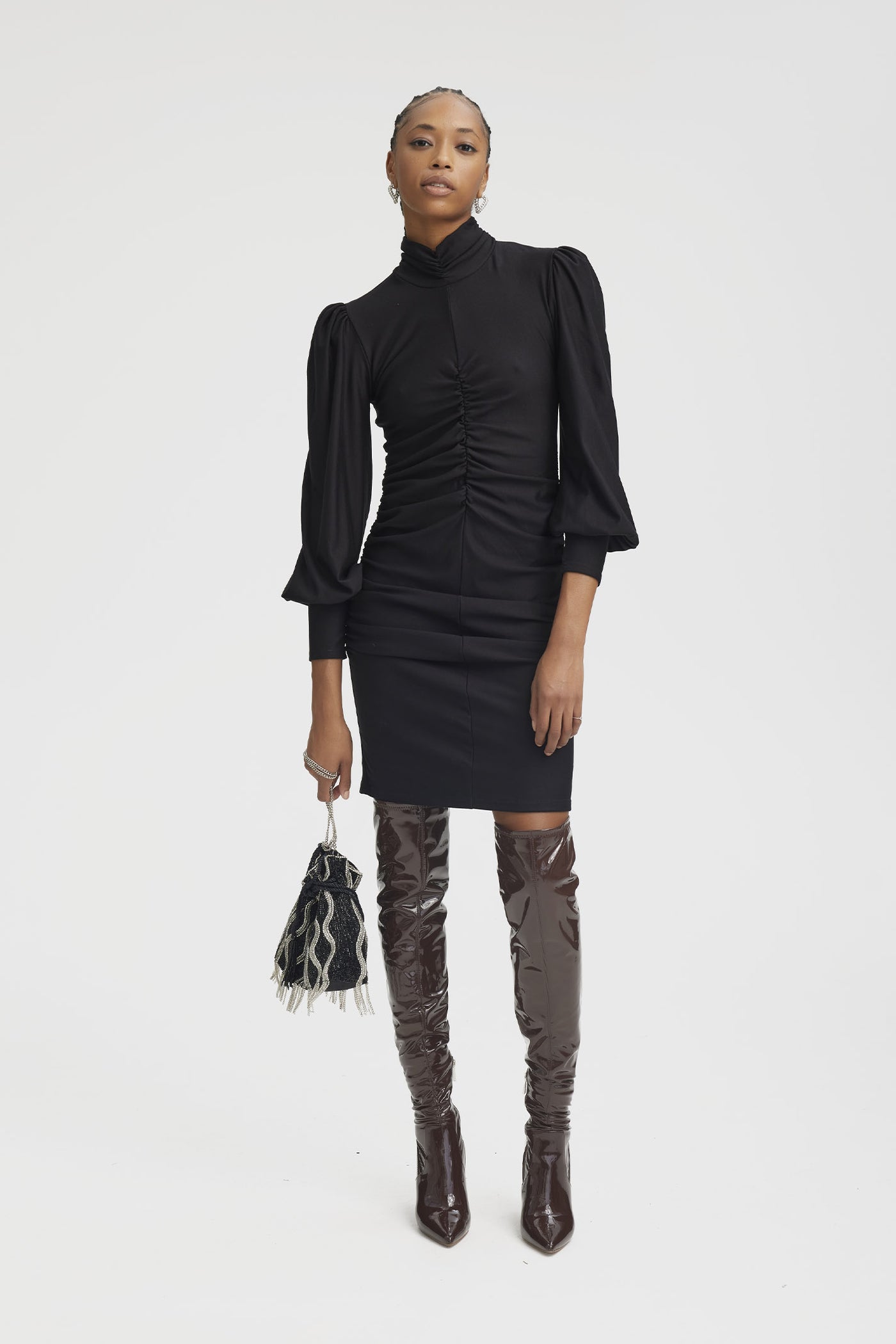 RifaGZ ls cuff dress Black