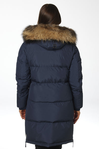 Elita with real fur Navy - 2010-500R Thumbnail