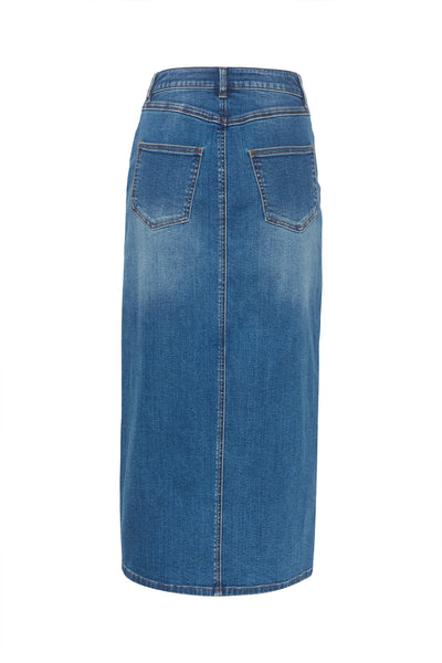 KAsinem HW Denim Skirt Medium Blue Denim - 10508064 Thumbnail