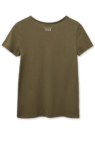 MMTulli V-SS Basic Tee BURNT OLIVE - 160920 Thumbnail