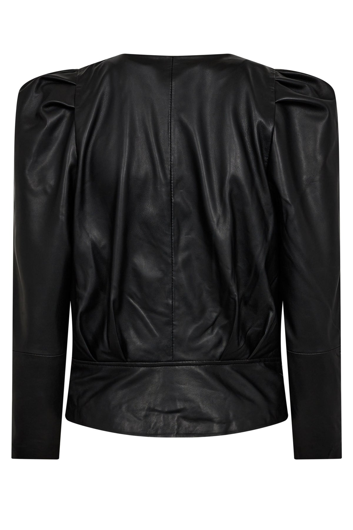 PhoebeCC Drape Puff Blouse Black - 35352