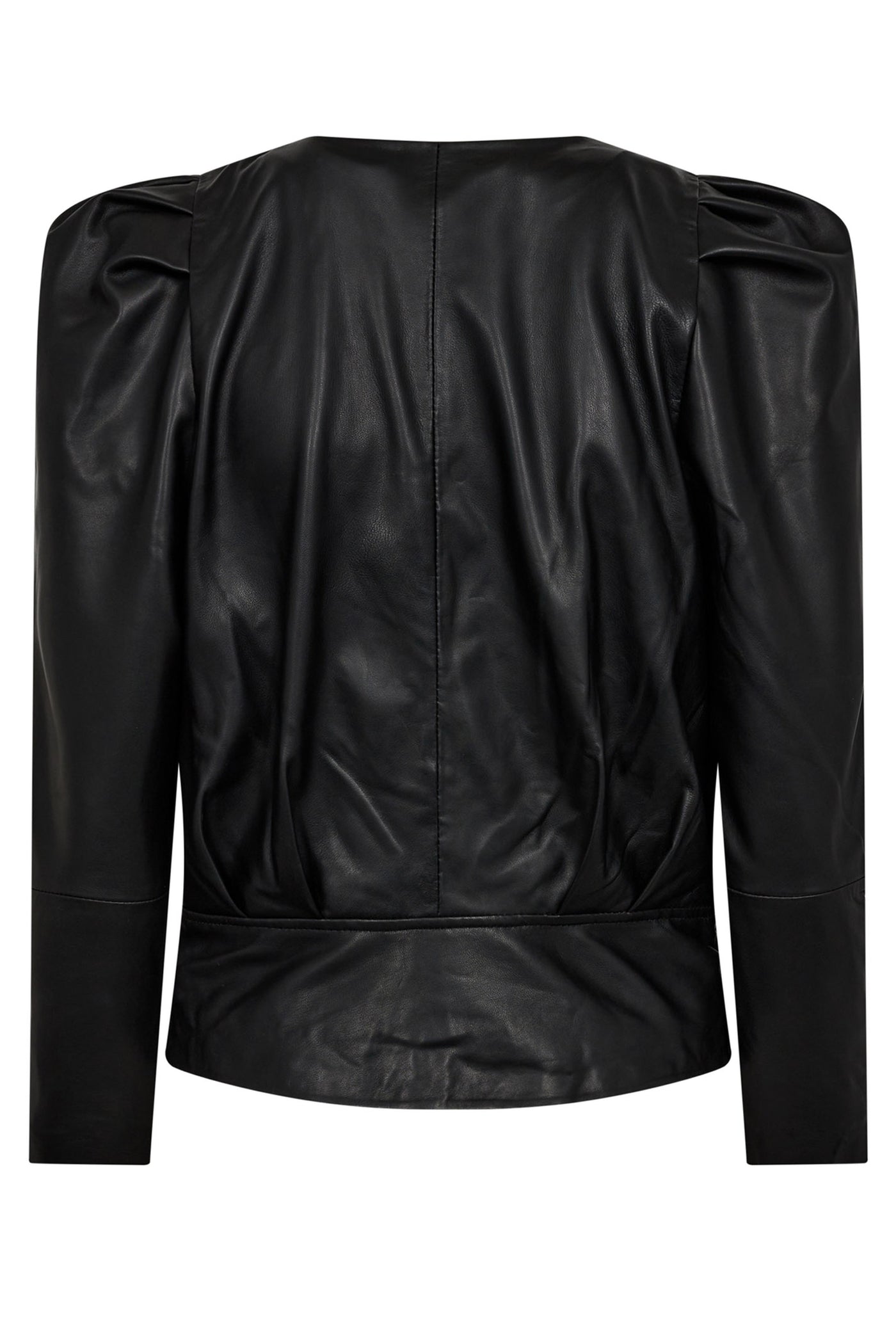 PhoebeCC Drape Puff Blouse Black - 35352