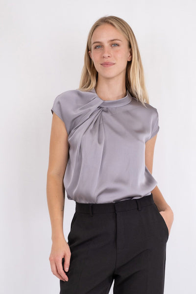 Fleur Drapy Satin Grey - 160990 Thumbnail