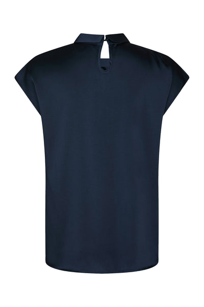 Fleur Drapy Satin Navy - 160990 Thumbnail