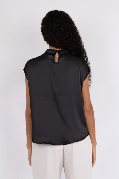 Fleur Drapy Satin Black - 160990 Thumbnail