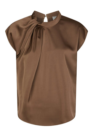 Fleur Drapy Satin Dusty Brown - 160990