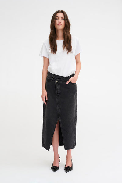 MWLouis Wrap 123 Skirt Black Wash - 10703793 Thumbnail