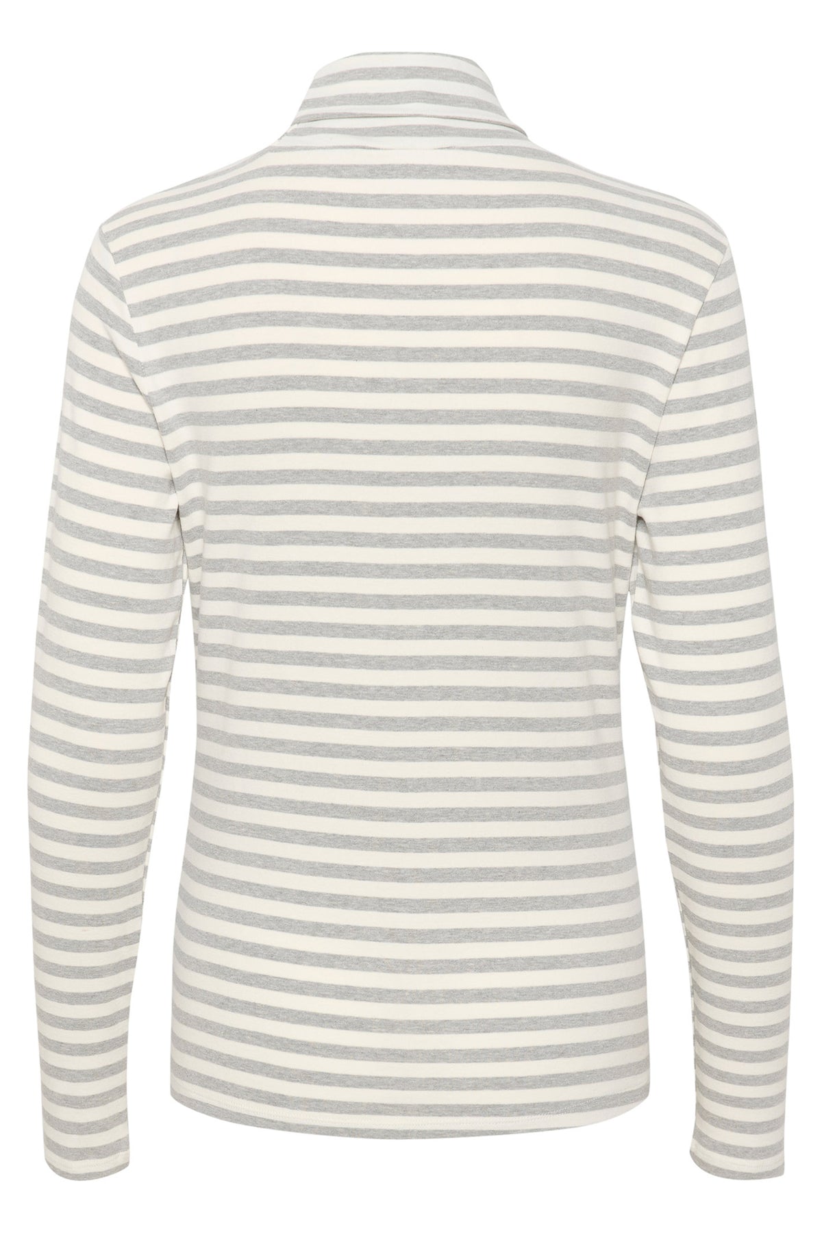 DanaMW Rollneck Blouse Grey Melange W.Off White Strip - 10704448