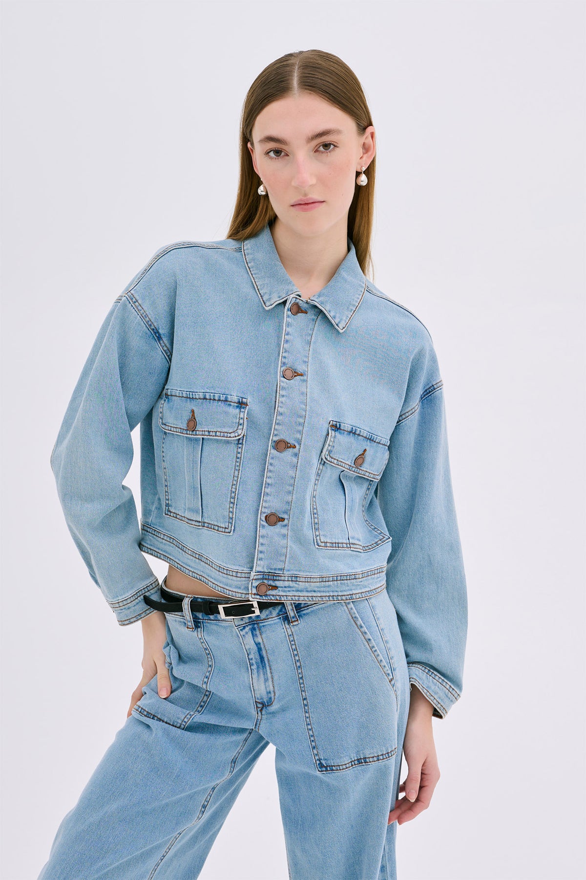 LaraMW 115 Jacket Light Blue Wash - 10704572
