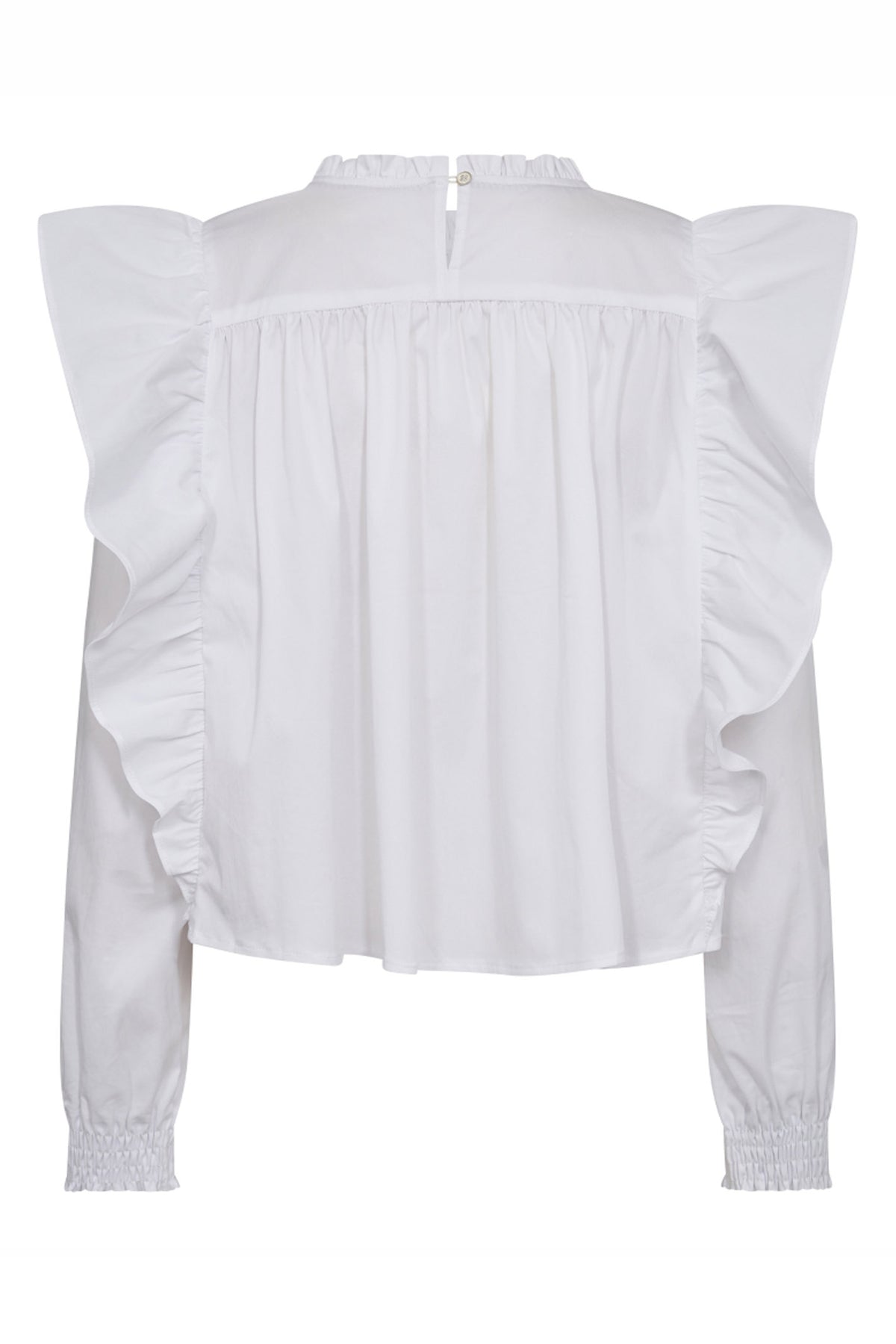 CottonCC Crisp Frill Blouse 4000-White