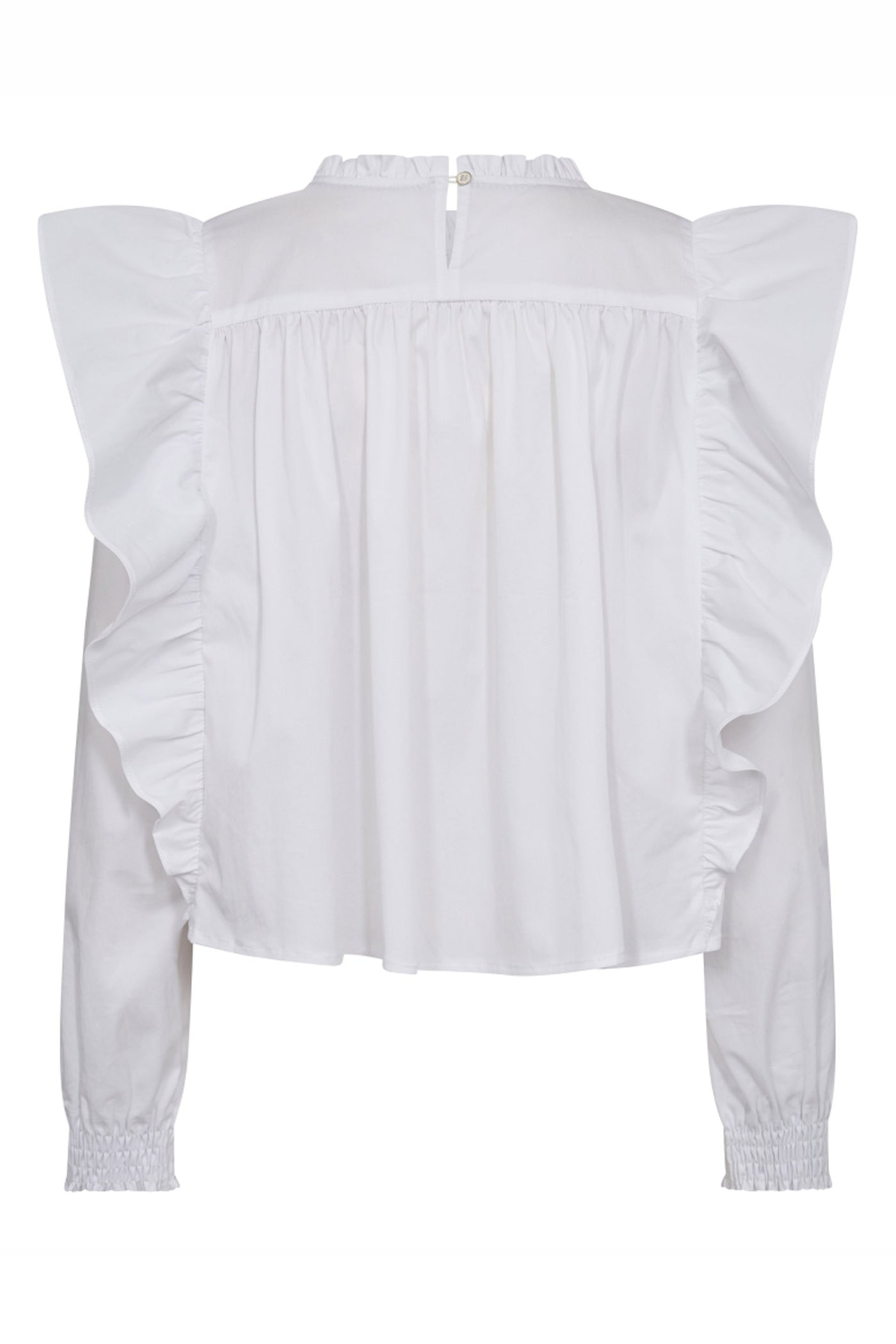 CottonCC Crisp Frill Blouse 4000-White